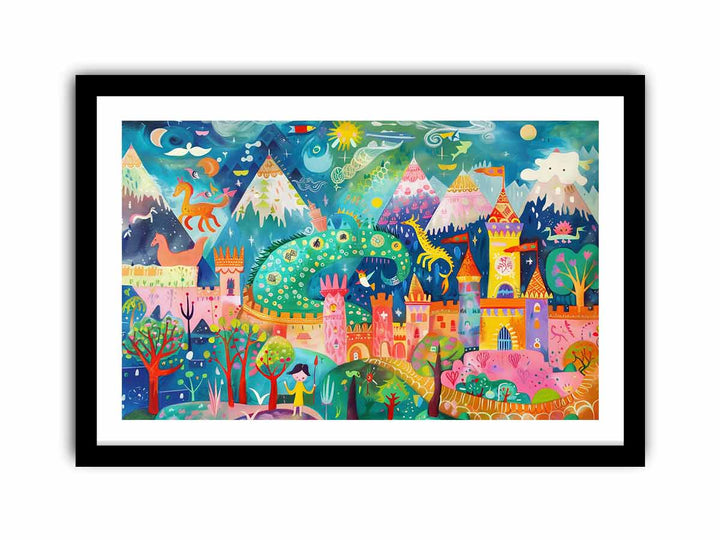 Kids Art Scene  Art Print