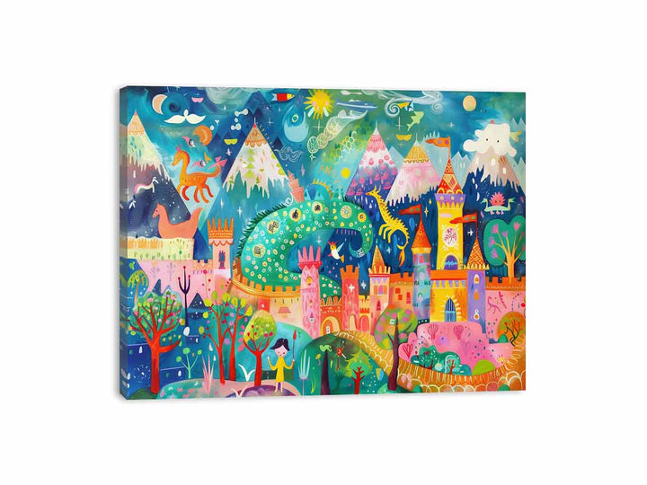 Kids Art Scene Canvas Print