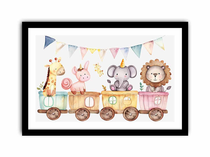 Kids Train   Art Print