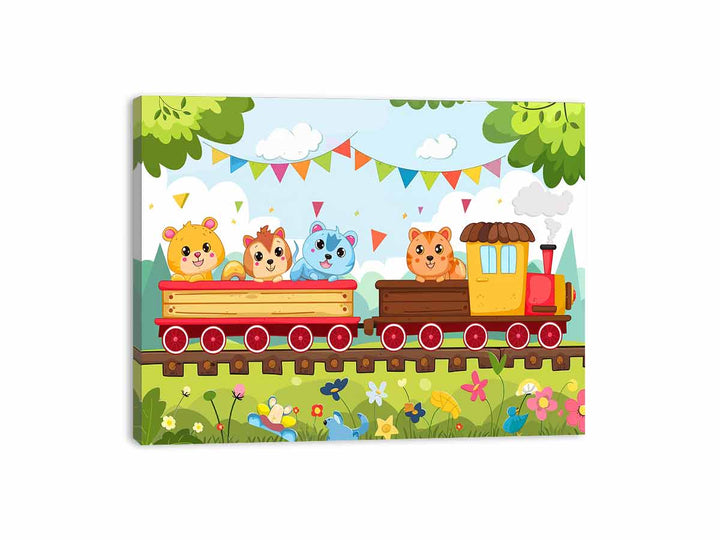 Kids Train  Canvas Print