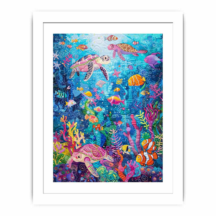 Vibrant Underwater Streched canvas