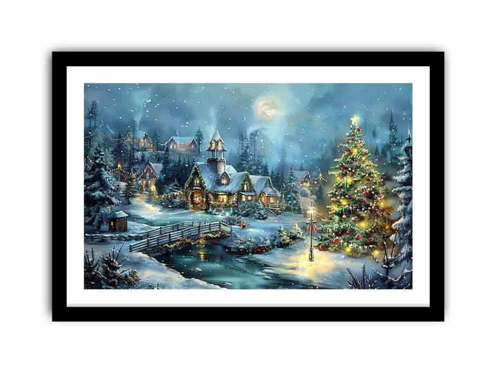 Christmas Landscape   Art Print