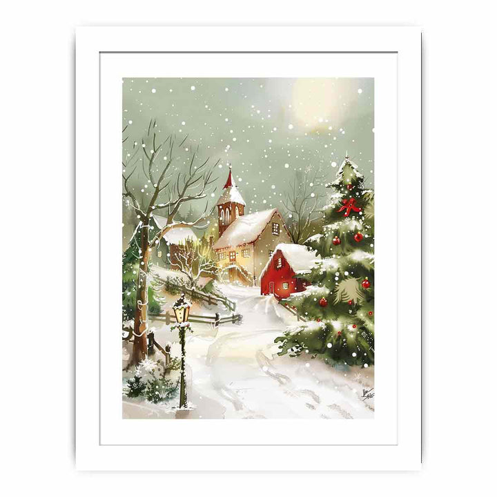 Christmas Landscape  Streched canvas