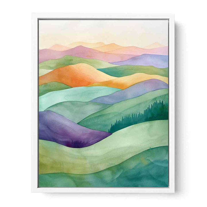 Watercolor  Landscape  Framed Print