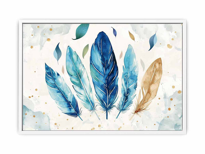 Boho Feathers  Framed Print