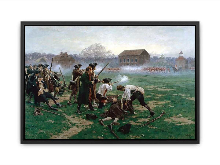 The Battle of Lexington, 19th April 1775, 1910  Painting