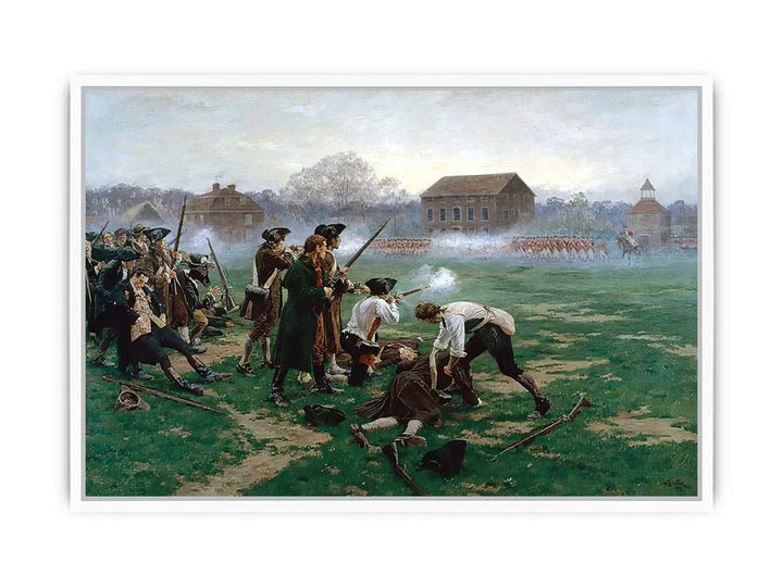 The Battle of Lexington, 19th April 1775, 1910 Framed Print