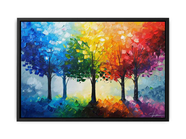 Colorfull Trees Painting