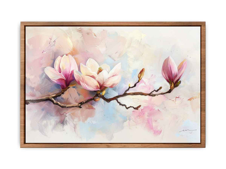 Magnolia Flower Painting framed Print