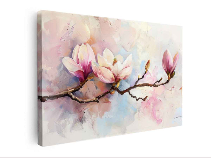 Magnolia Flower Painting canvas Print