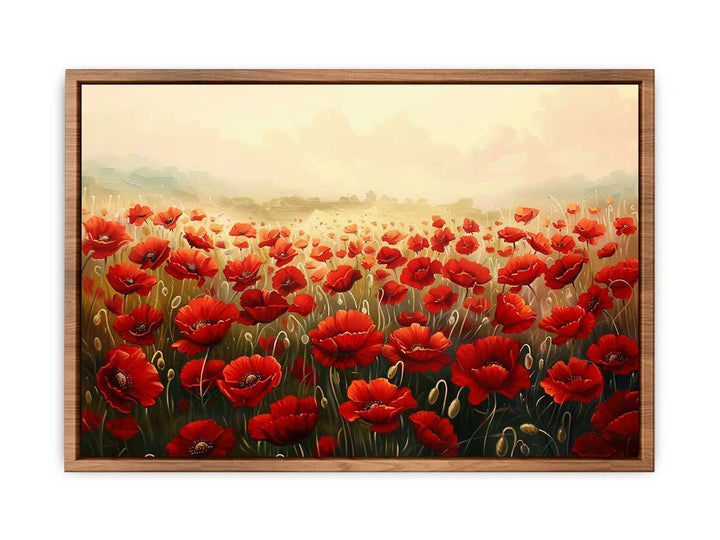 Poppy Field Painting framed Print