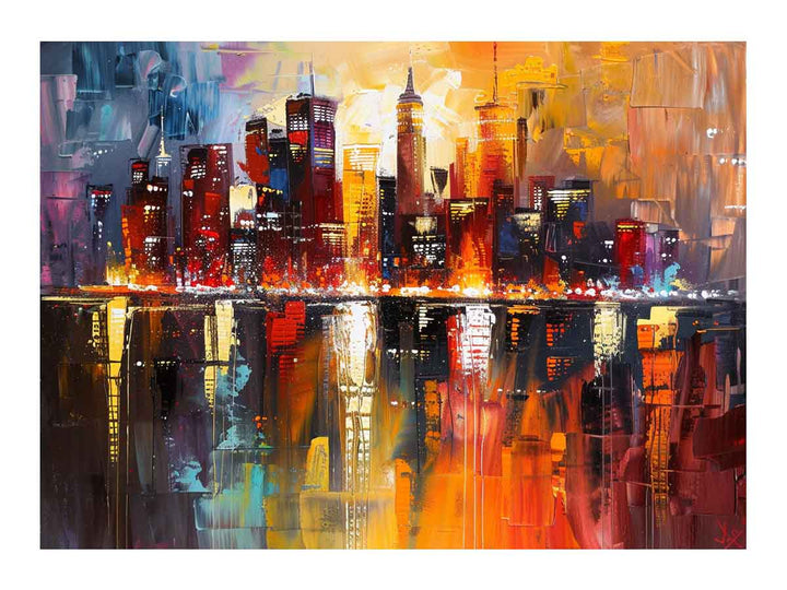 Modern Abstract City Art Print