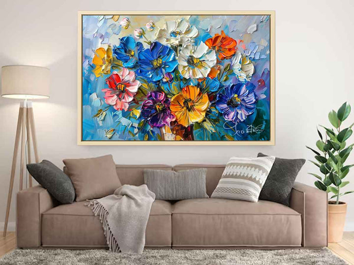 3D Floral knife Painting  Art Print