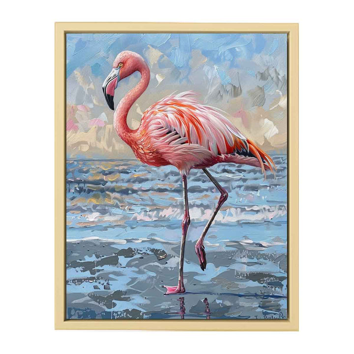 Flamingo  Painting framed Print