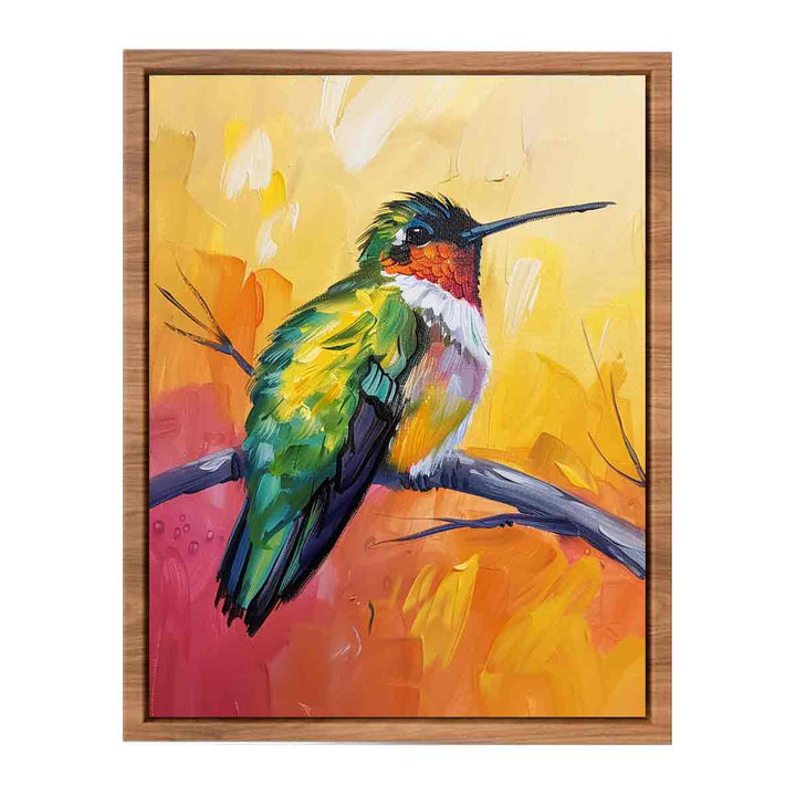 Humming Bird Painting framed Print