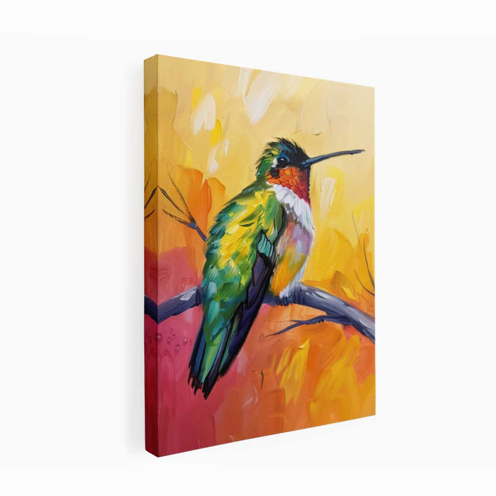 Humming Bird Painting  canvas Print