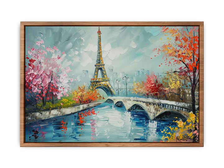 Eiffel Tower Painting framed Print