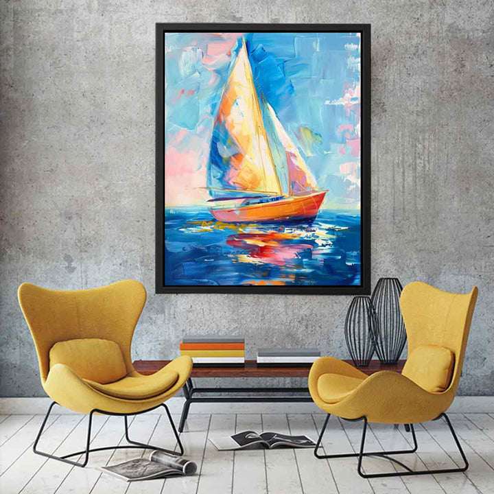 Sailing Boat  Painting canvas Print