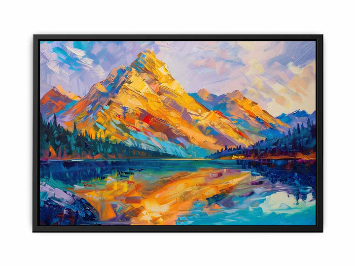 Yellow Mountain Knife Landscape Art Painting 