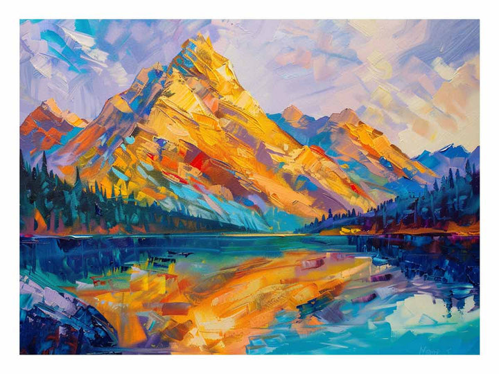 Yellow Mountain Knife Landscape Art Painting