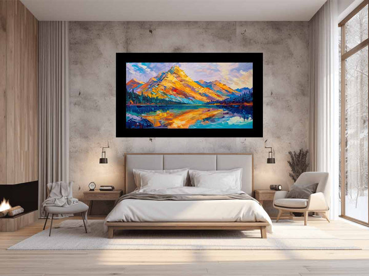 Yellow Mountain Knife Landscape Art Painting 