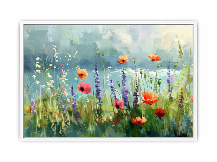 Wild Flowers Painting  Canvas Print