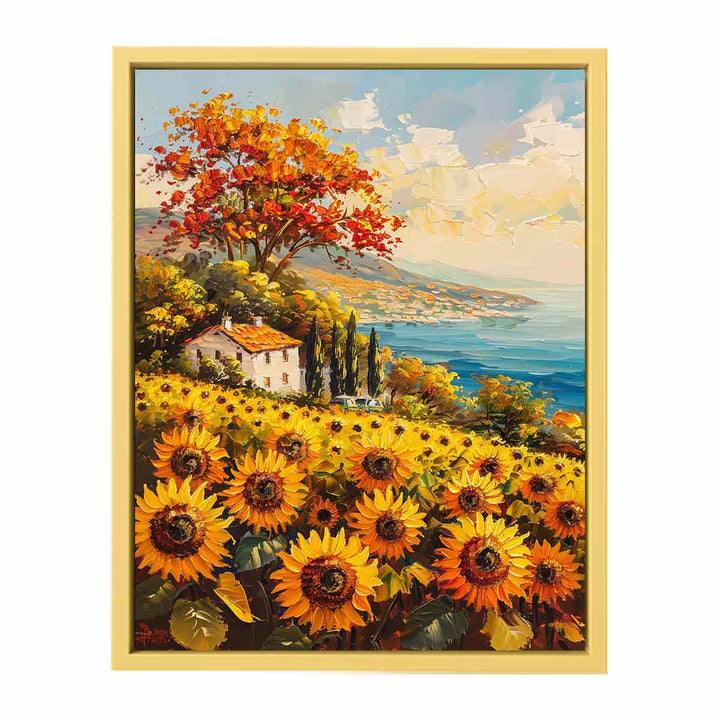 Sunflower Field House  Poster