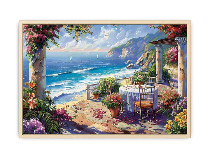 Outdoor Dining Framed Print