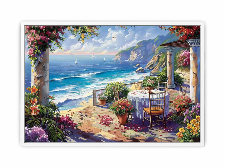 Outdoor Dining Canvas Print