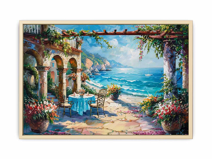 Beach Dinning Framed Print