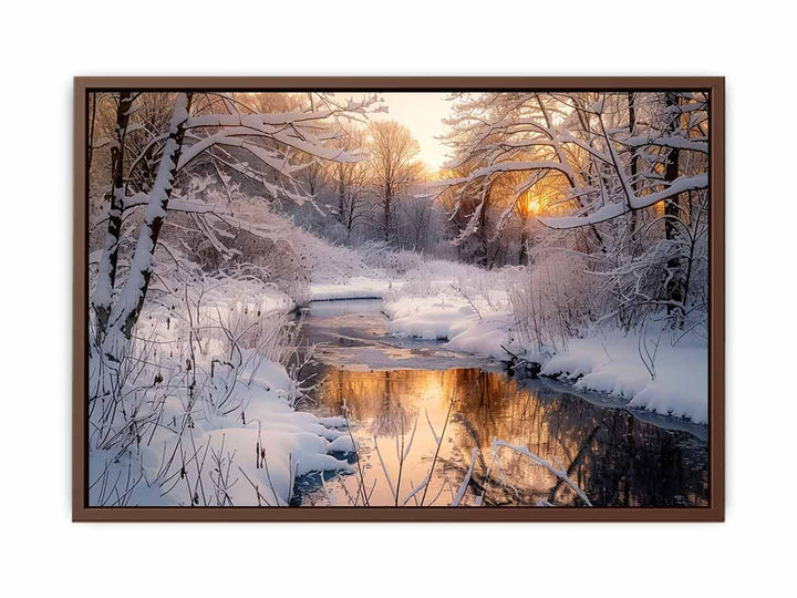 Snow River  Art Print