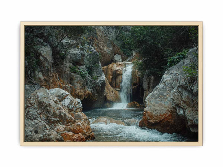 Waterfall Landscape Framed Print