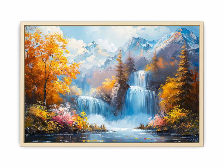 Waterfall Landscape Framed Print