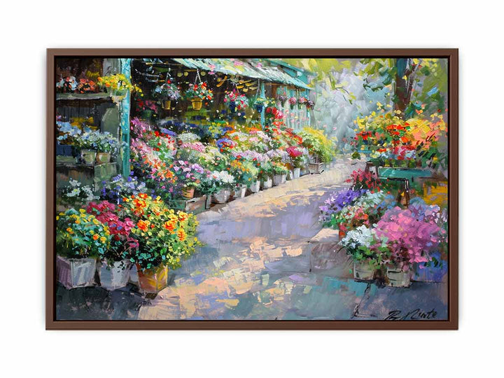 Flower Market  Art Print