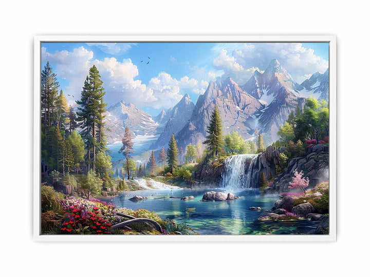 Mountain Waterfall Canvas Print