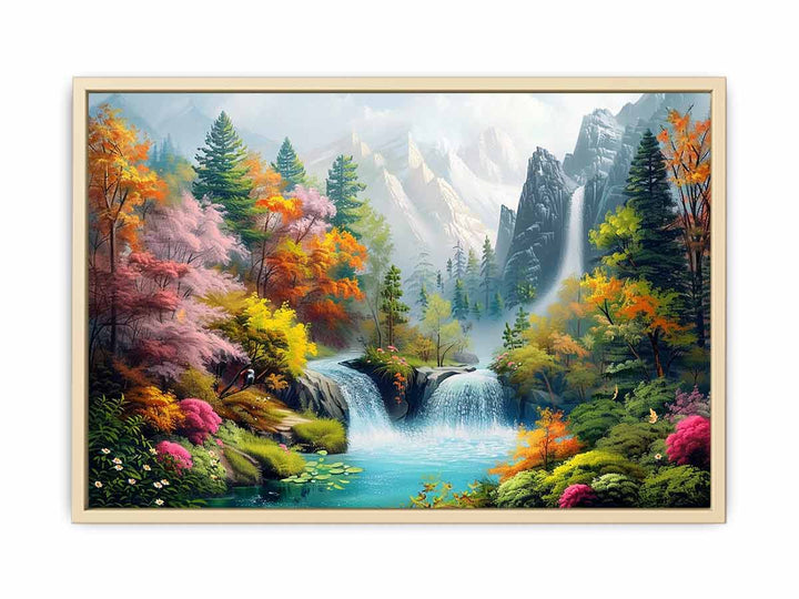 Beatifull  Waterfall Framed Print