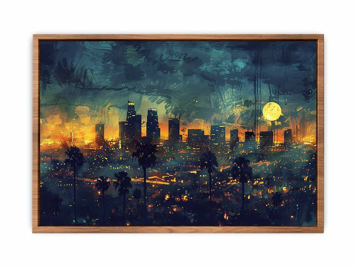 Los Angeles At Night  Painting