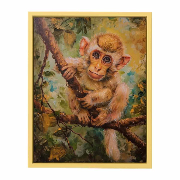 Monkey Painting  Poster