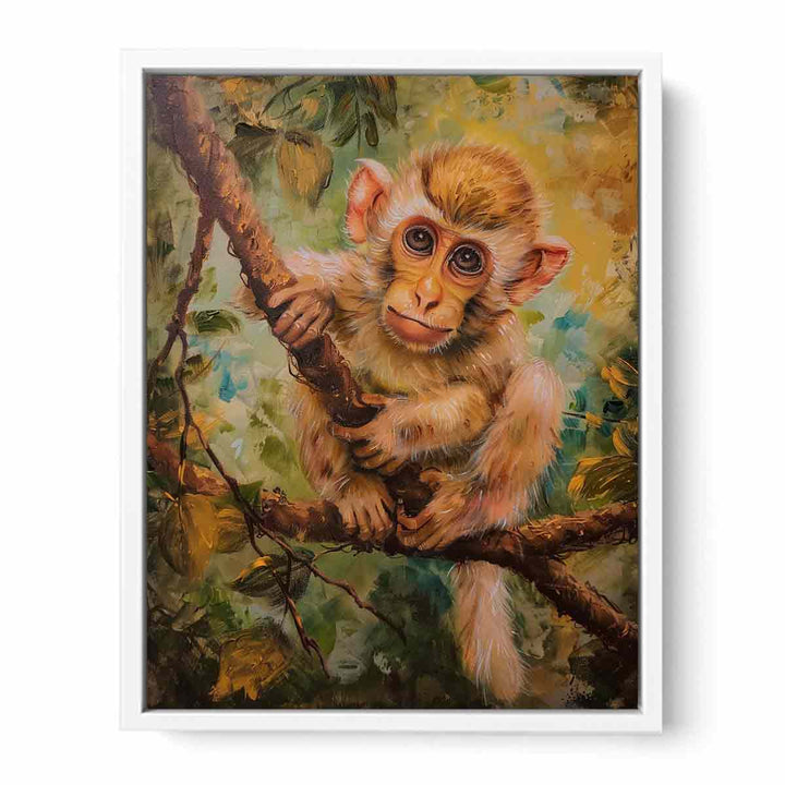 Monkey Painting Canvas Print