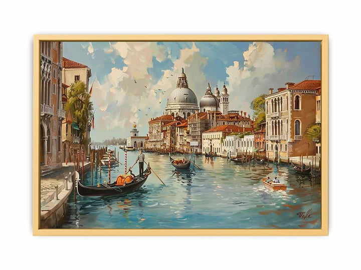 Venice with Gondola On The canal  Poster