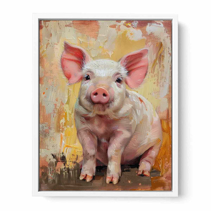 Pig Painting Canvas Print