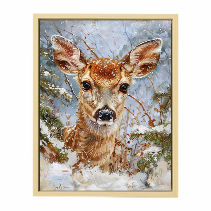 Deer Painting Framed Print