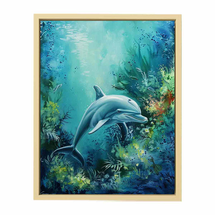 Dolphin Painting Framed Print