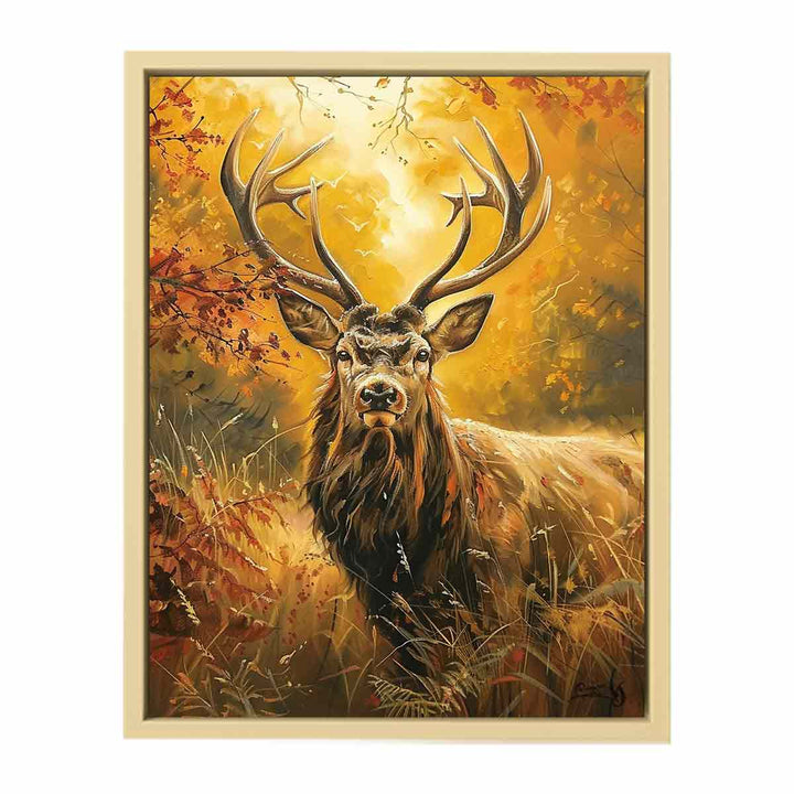 Deer Painting  Framed Print