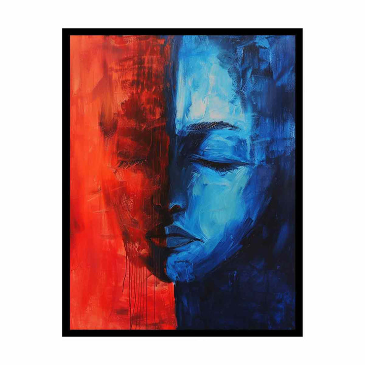 Blue Red Art Painting 