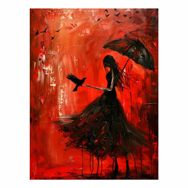 Red Black Art Painting