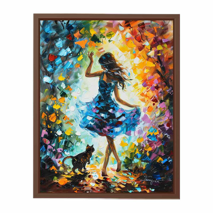 Dance With My Cat  Art Print