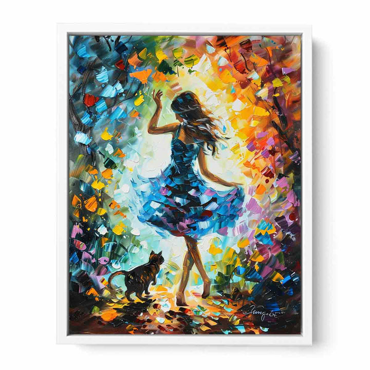 Dance With My Cat Canvas Print