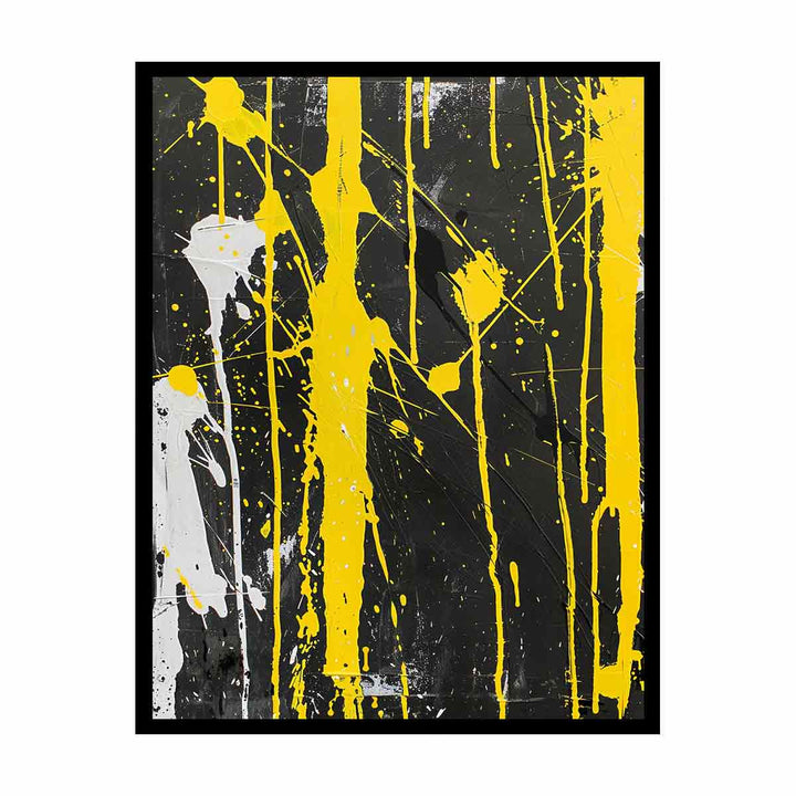 Yellow Abstract Art 