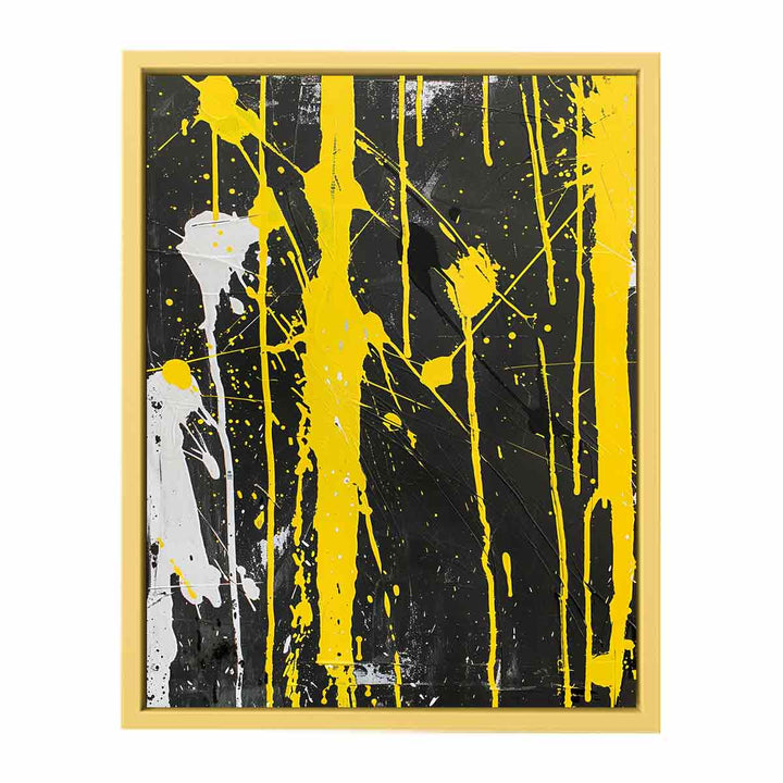 Yellow Abstract Art  Poster